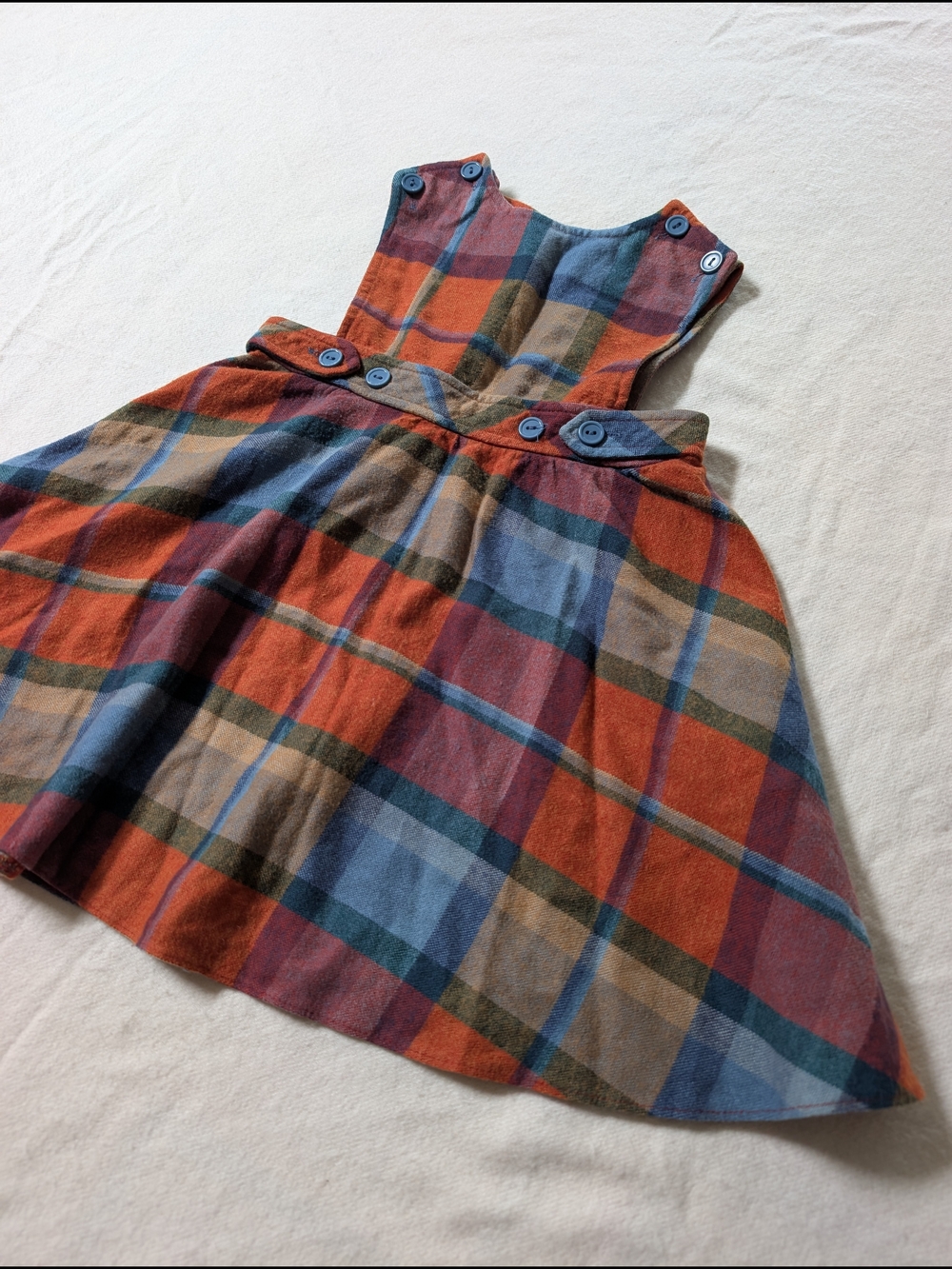 Vintage Plaid Jumper Winnie the Pooh Sears Size 5